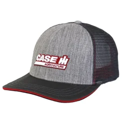 Case IH Gray Twill Trucker Cap with Mesh Back