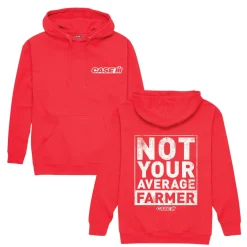 Case IH Not Your Average Farmer Red Hooded Sweatshirt