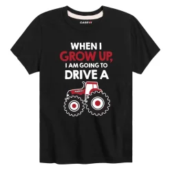 Case IH "When I Grow Up, I Am Going To Drive A Tractor" Toddler Black Short Sleeve T-Shirt