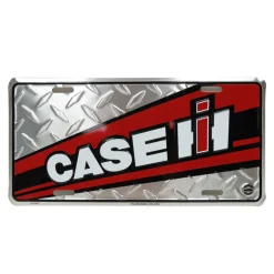 Case IH Red Splash on Diamond License Plate