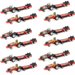 Case of 12 ~ 1/64 Case IH "Shed Shaker" & "Red Hot!" Pulling Tractors with Sleds