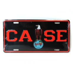 Case Old Abe Eagle Metal License Plate with Embossing