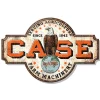 Case Old Abe Farm Machinery Embossed 22.5" x 15" Tin Sign