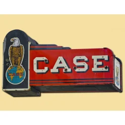 Case Old Abe Vintage Dealer Sign 22x30 Vinyl Banner