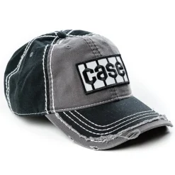 CASE Tire Tread Logo Gray & Black Distressed Hat