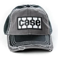 CASE Tire Tread Logo Gray & Black Distressed Hat