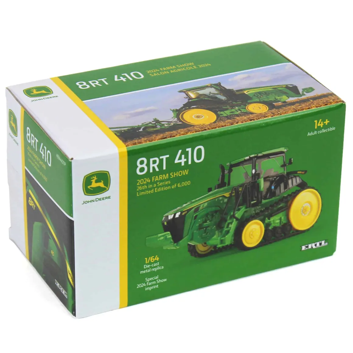 Charcoal Chase Unit ~ 1/64 John Deere 8RT 410 Tractor, 2024 Farm Show