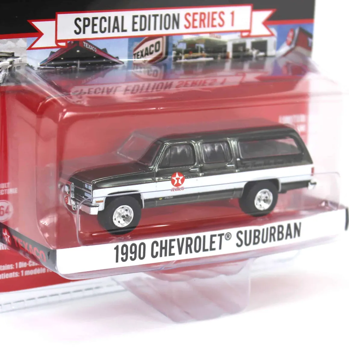 Charcoal Chrome Super Chase ~ 1/64 1990 Chevrolet Suburban, Texaco Special Edition Series 1