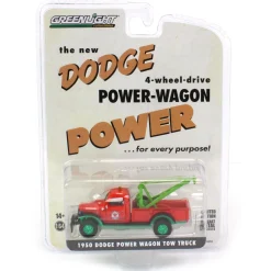 Chase Unit ~ 1/64 1950 Dodge Power Wagon Tow Truck, Texaco, Greenlight Exclusive Production