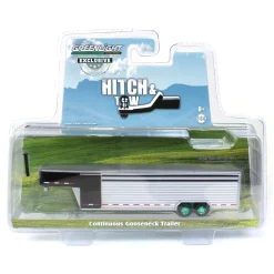 Chase Unit ~ 1/64 Glossy Black Continuous Slat 30" Tandem Axle Gooseneck Trailer