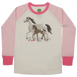 Childrens John Deere Mama & Foal Polka Dots Pajama Set