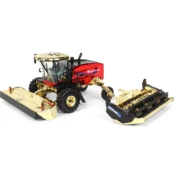 Chrome Chase Unit ~ 1/64 New Holland Speedrower 220 PLUS SP Windrower w/ Both Heads, 2022 Farm Show