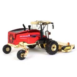 Chrome Chase Unit ~ 1/64 New Holland Speedrower 220 PLUS SP Windrower w/ Both Heads, 2022 Farm Show