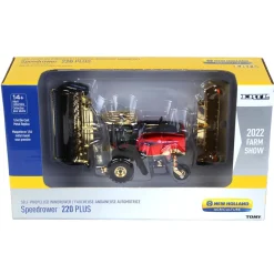 Chrome Chase Unit ~ 1/64 New Holland Speedrower 220 PLUS SP Windrower w/ Both Heads, 2022 Farm Show