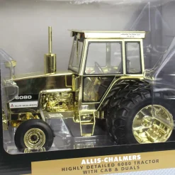 Chrome Set of 2 ~ 1/16 Allis Chalmers 6080 Tractor, 2025 Lafayette Farm Toy Show