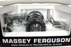 Chrome Version ~ 1/16 Massey Ferguson 65 with No. 62 Plow, Toy Tractor Times