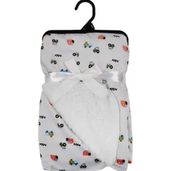 Cool Gray & White Sherpa Blanket