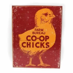 Co-op Chicks Tin Sign 12x16 For Indoor Use