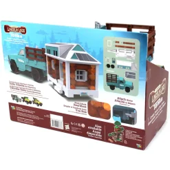 Cruisin' Tonka Steel Classic Pickup Truck with Lincoln Logs Tiny Home on Trailer