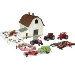 Deluxe Bundle ~ 1/64 ERTL Dairy Farm Play Set with Die-cast Case IH Equipment