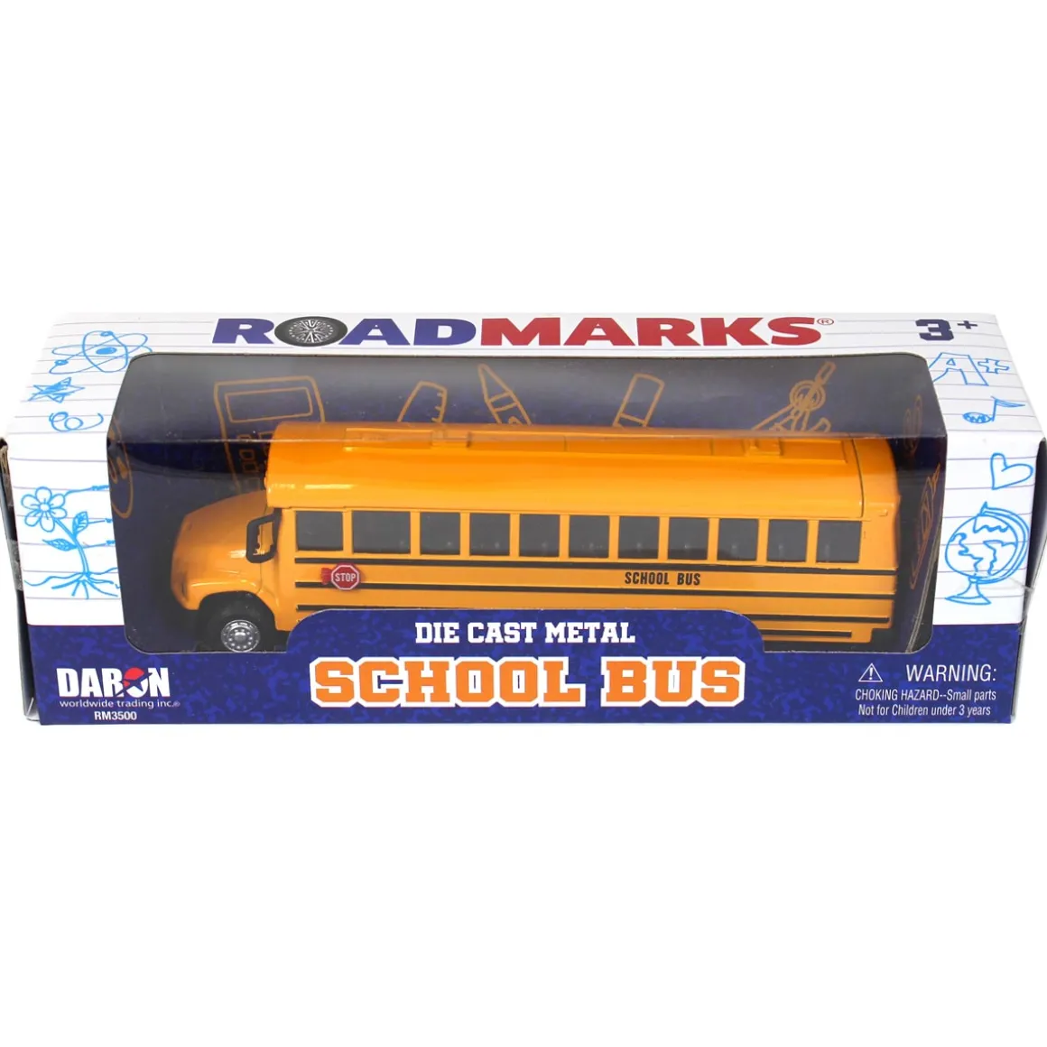 Die-Cast 7.5 Inch Pullback School Bus