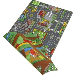 Double-Sided Farm & Street Play Carpet, 32in x 47in