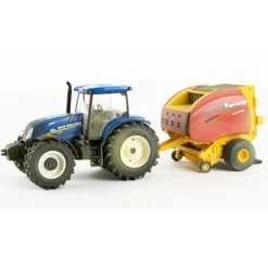 Dusty Chase Unit ~ 1/32 New Holland T6.180 with Roll-Belt 560 Round Baler