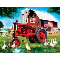 Farmall Red Nostalgia 1000 Piece Puzzle with Poster