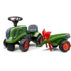 Fendt Ride-on & Push-along Tractor w/ Trailer, Rake, Shovel & 2 Sticker Sets by Falk