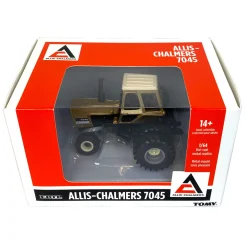 GOLD Chase ~ 1/64 Allis Chalmers 7045 w/ Cab, Rear Duals & Diamond Tread Front Tires, Limited ERTL Production