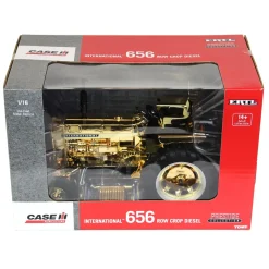 Gold Chrome ~ 1/16 International 656 Row Crop Diesel, ERTL Prestige Collection