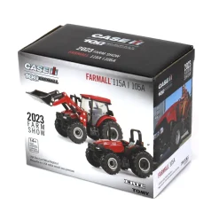 Gold Chrome Chase Unit ~ 1/64 Case IH Farmall 115A & Farmall 105A Set, 2023 Farm Show