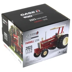 Gold Chrome Chase Unit ~ 1/32 Farmall 1206 w/ ROPS, Rear Duals & 3-point Hitch, 2023 Farm Show