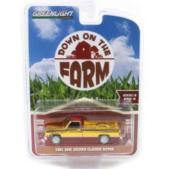 Gold Chrome Super Chase ~ 1/64 1981 GMC Sierra Classic K2500, Neutral & Dark Carmine Red Deluxe Two-Tone, Down on the Farm Series 10