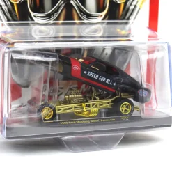 Gold Rim Chase Unit ~ 1/64 M2 Machines 1969 Ford Mustang Funny Car, Pearl Black & Red, Hobby Exclusive