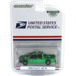 Green Chrome Chase Unit ~ 1/64 2020 Ford F-150 XL, United States Postal Service (USPS) Postal Police, Hobby Exclusive