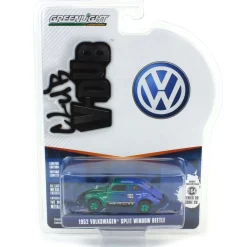 Green Chrome Super Chase ~ 1/64 1952 Volkswagen Split Window Beetle, Falken Tire, Club Vee-Dub Series 20