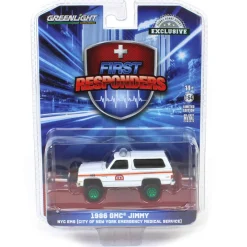 Green Machine ~ 1/64 1986 GMC Jimmy, NYC EMS First Responders, Hobby Exclusive