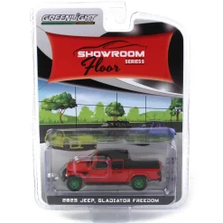 Green Machine ~ 1/64 2023 Jeep Gladiator Freedom, Firecracker Red, Showroom Floor Series 5
