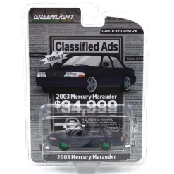 Green Machine ~ 1/64 2003 Mercury Marauder, Blue, Classified Ads Series 2, LBE Exclusive