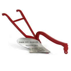 Historic One Bottom Red Frame Walking Plow, Farm Toy Museum
