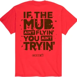 If The Mud Ain't Flyin' You Ain't Tryin' IH Red Short Sleeve T-shirt