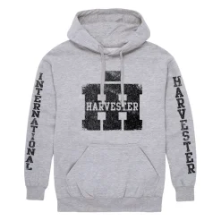 IH Distressed Logo Athletic Gray Hooded Sweatshirt