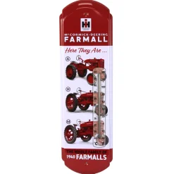 IH Family of Farmalls (A, H & M) Metal Thermometer, 5.125in x 17.375in
