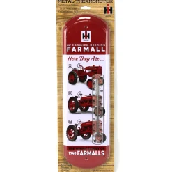 IH Family of Farmalls (A, H & M) Metal Thermometer, 5.125in x 17.375in
