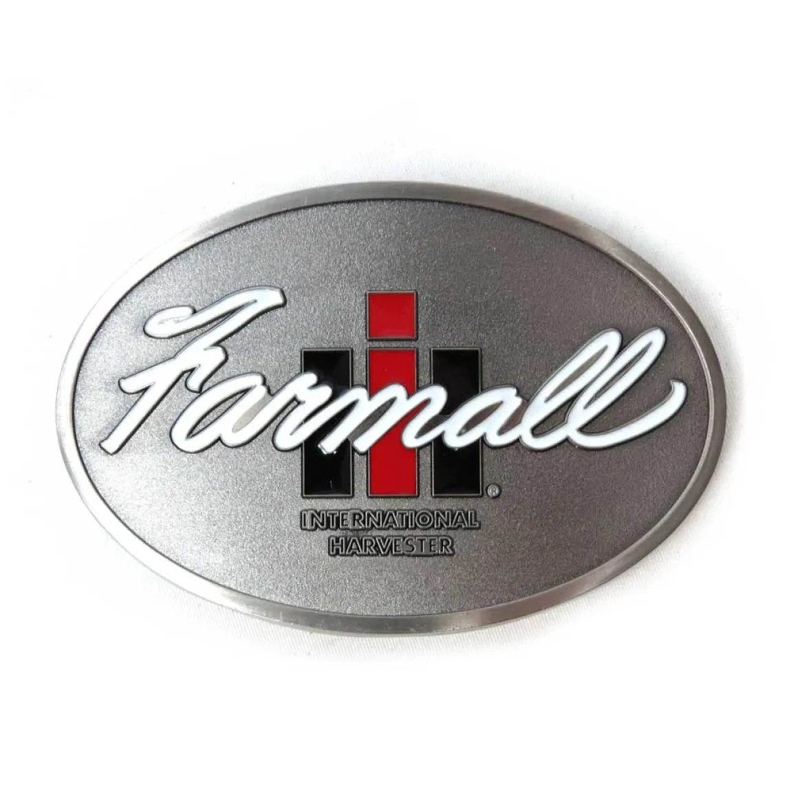 IH Farmall Brushed Pewter Belt Buckle