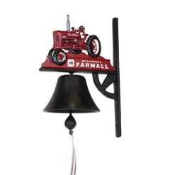 IH Farmall Cast Iron Tractor Bell with Bracket