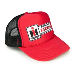 IH Farmall Red High-Profile Hat with Black Mesh Back