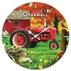 IH Farmall Super M Tractor in Farm Scene MDF Clock, 13.5in Round