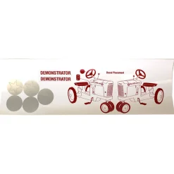 IH Farmall White Demonstrator PEDAL DECALS, Star & Demonstrator